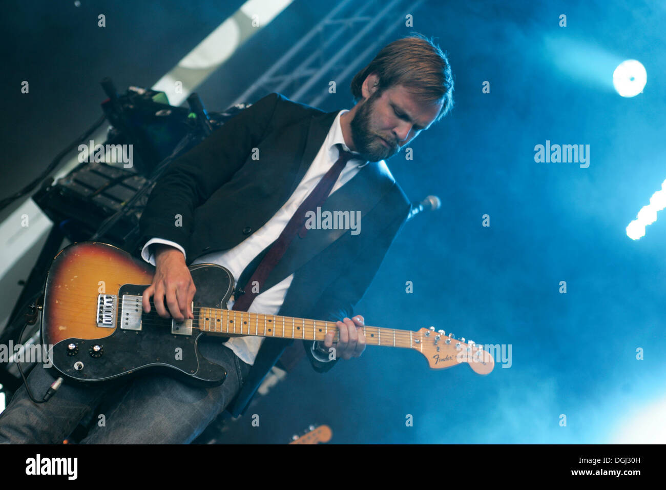 Henrik Lindstrand der dänischen Band Kashmir, Leben auf dem Heitere Open Air in Zofingen, Aargau, Schweiz Stockfoto