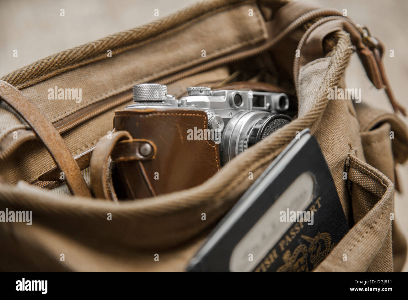 Vintage Reise-Fotografie-Konzept. Stockfoto