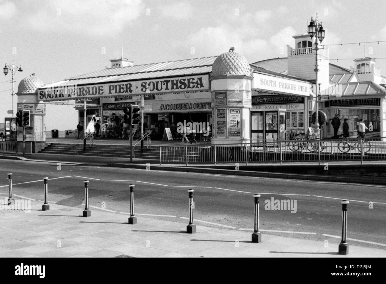 South Parade Pier Southsea Stoßzeiten während der 1990er Jahre uk Stockfoto