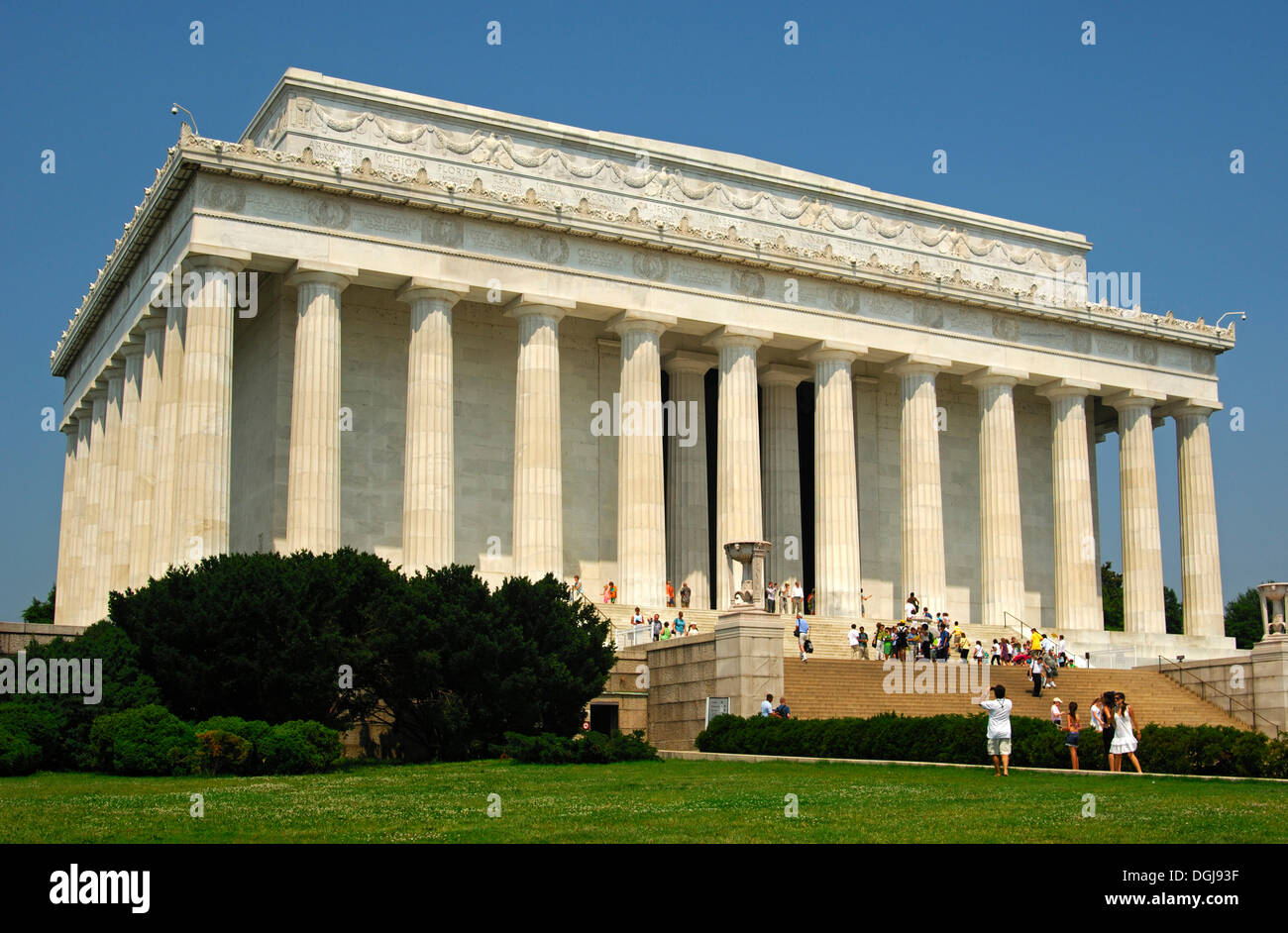 Das Lincoln Memorial im Stil eines griechischen dorischen Tempel, Washington DC, USA, Amerika Stockfoto
