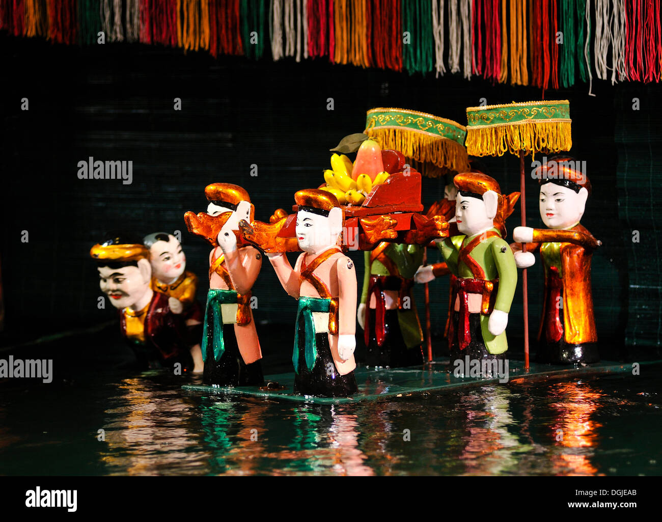 Puppen, Thang Long-Wasser-Marionetten-Theater, Hanoi, Nordvietnam, Vietnam, Südostasien Stockfoto
