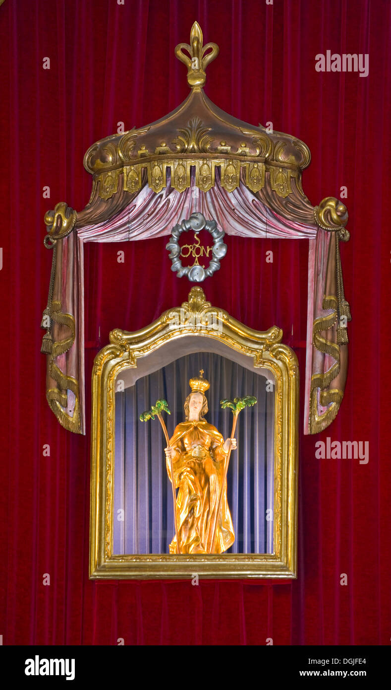 Statue der Gnade der St. Corona, Kirche von St. Corona, Corona, bucklige Welt region, Lower Austria, Austria, Europa Stockfoto