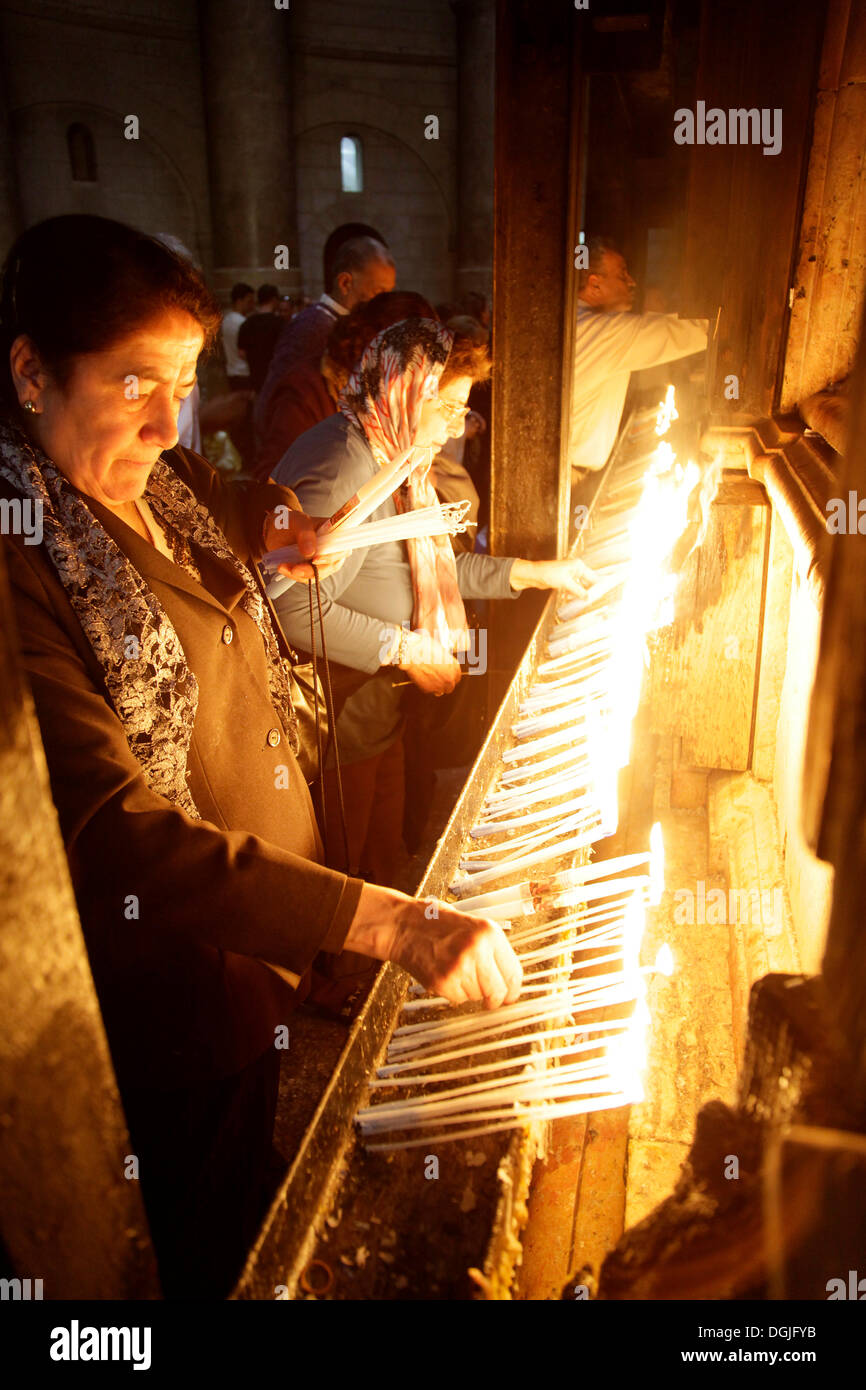 Karfreitag in der Kirche des Heiligen Grabes in Jerusalem, Yerushalayim, Israel, Nahost Stockfoto