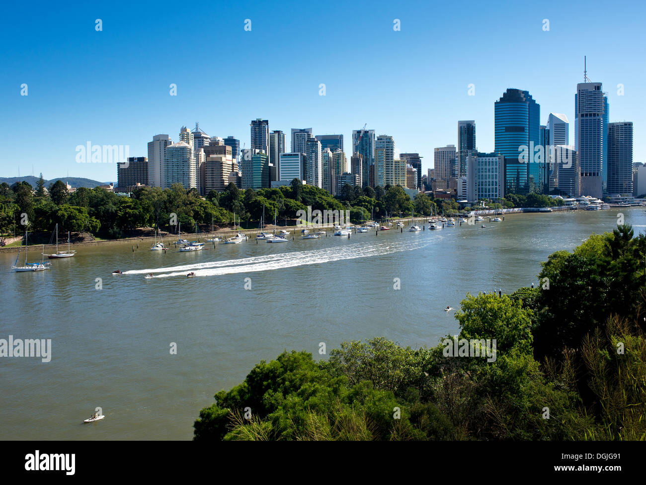 Den Brisbane River in Queensland. Stockfoto