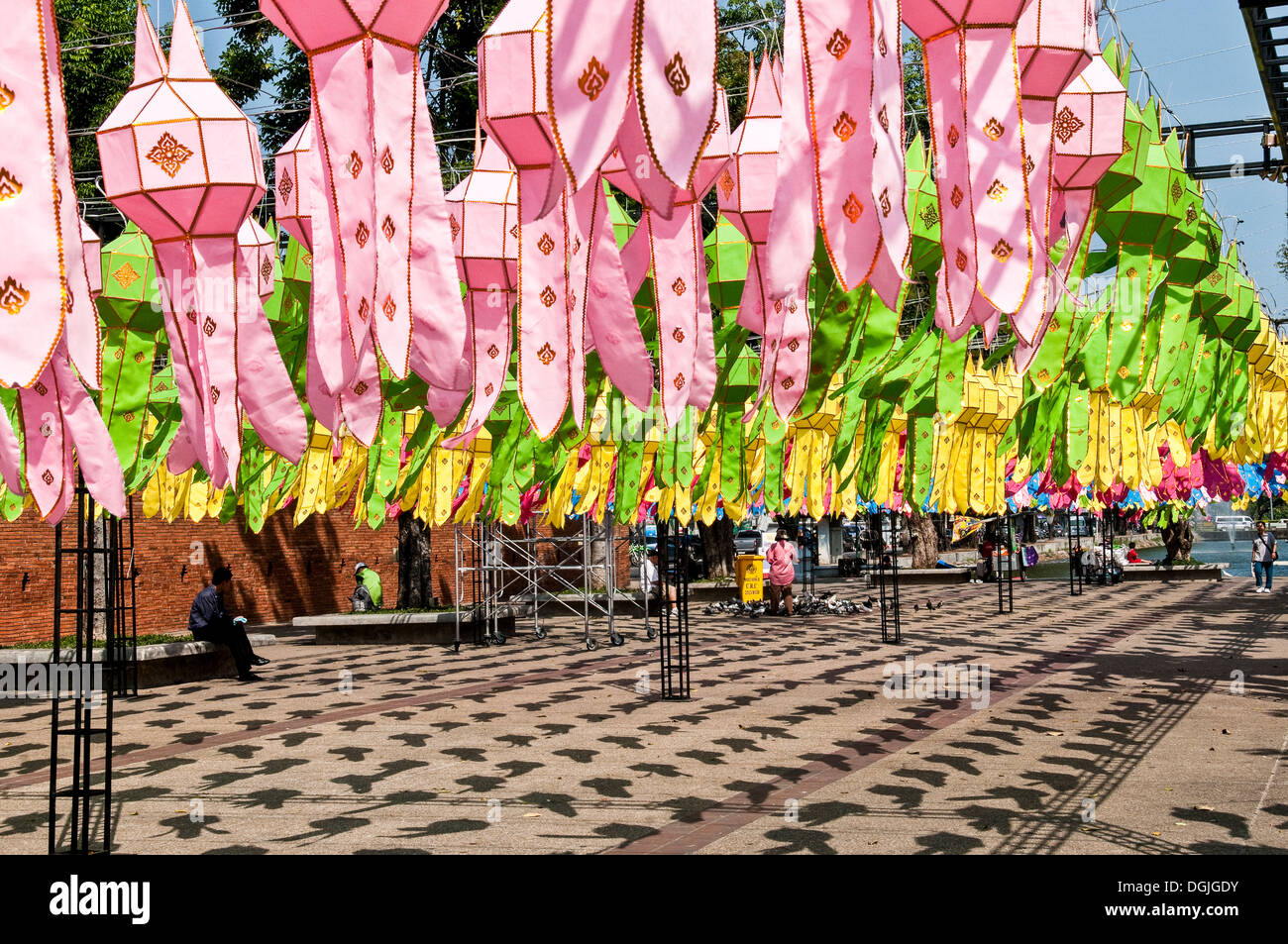 Das Yi Peng Laternenfest in Chiang Mai in Thailand. Stockfoto