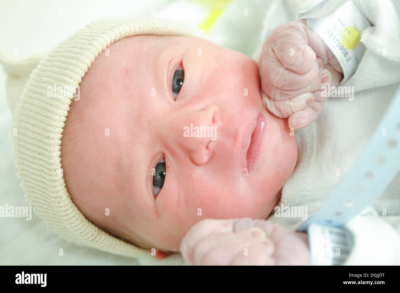 Ein einen Tag alt Baby Boy - Model-Release verfügbar Stockfoto