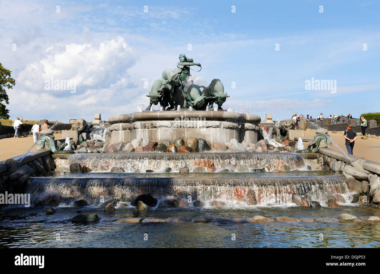 Gefjon Brunnen am Langelinie, Kopenhagen, Dänemark, Skandinavien, Nordeuropa Stockfoto