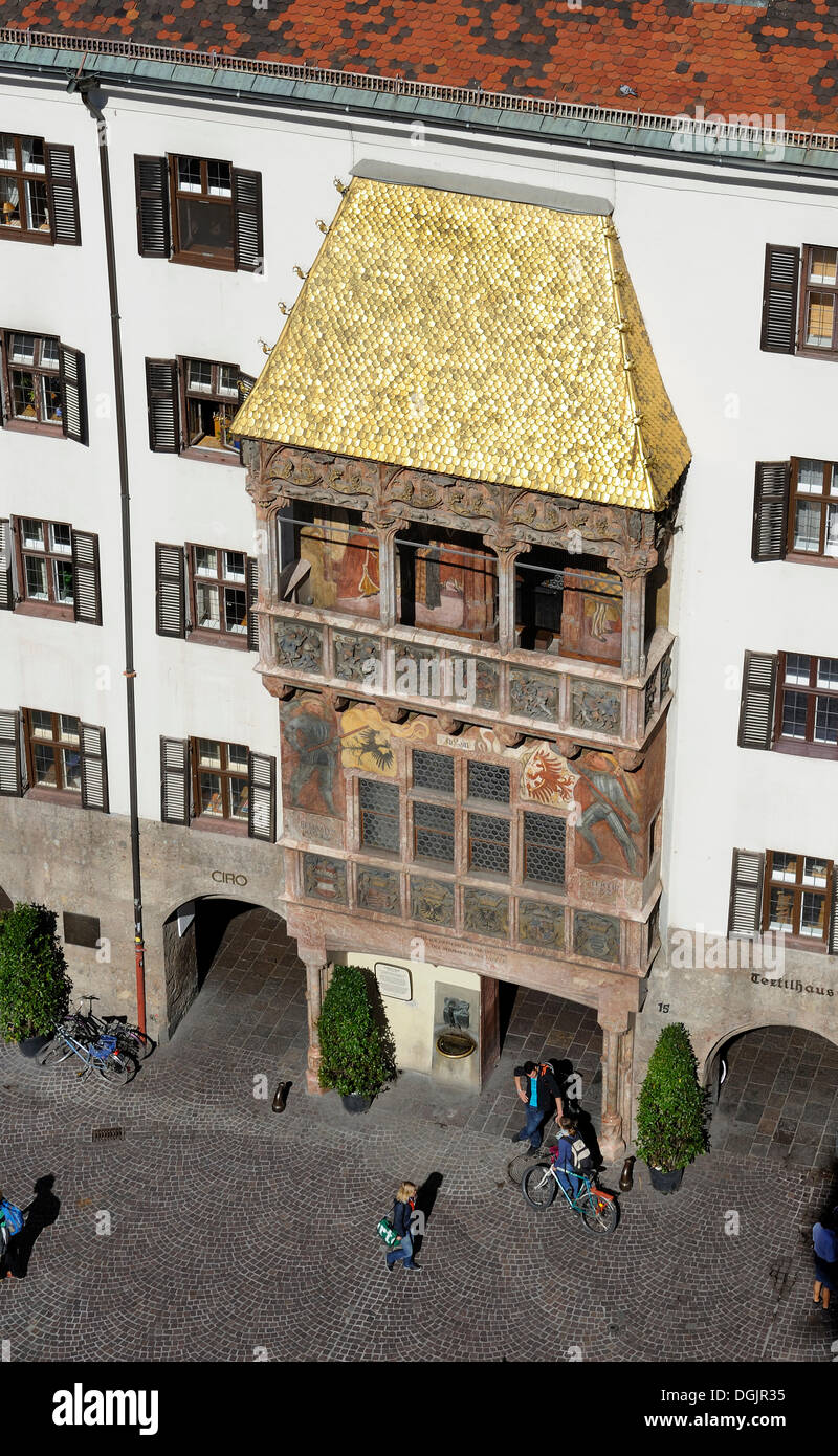 Goldenes Dachl, Herzog-Friedrich-Straße Straße, historischen Bezirk Innsbruck, Innsbruck, Tirol, Austria, Europe Stockfoto