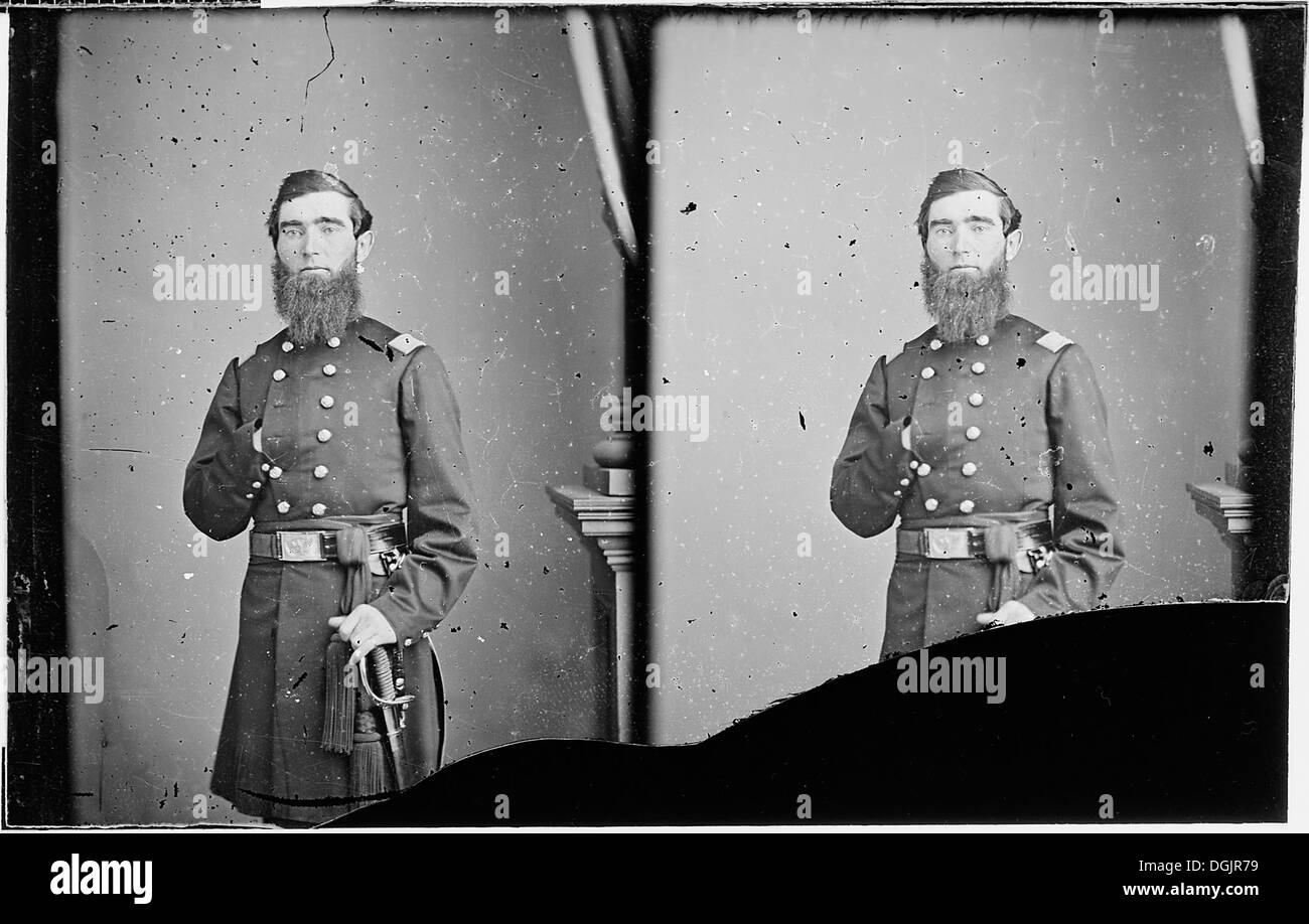 Ein historisches Bild oder Porträt eines Gewerkschaftsoffiziers, der einen Militärführer aus der Zeit des Bürgerkriegs repräsentiert und seine Rolle im Konflikt betont. Stockfoto