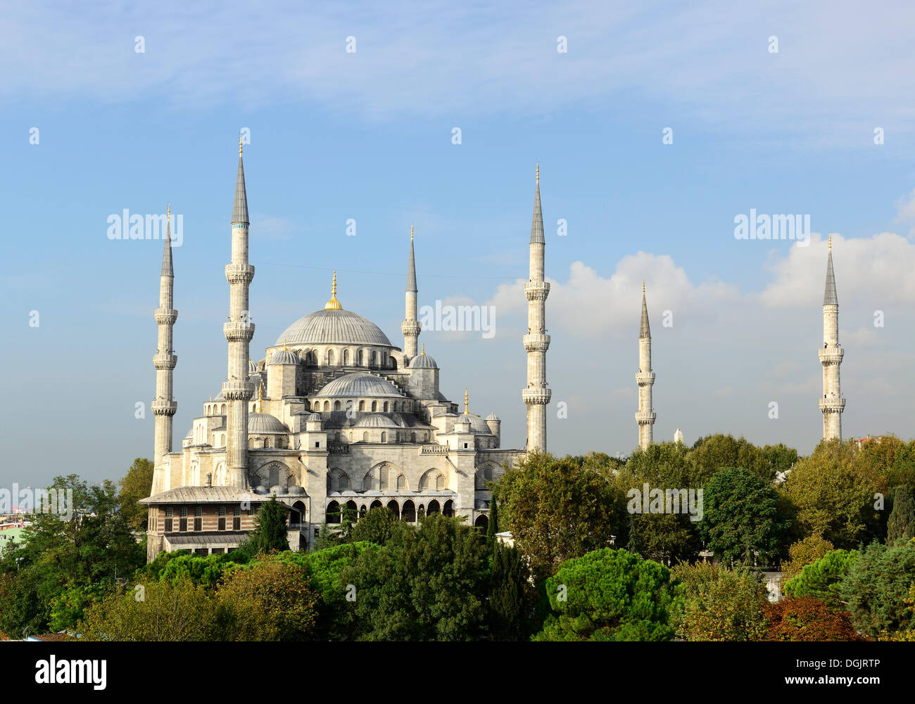 Blaue Moschee und Sultan Ahmed Mosque, Sultanahmet Camii, UNESCO Weltkulturerbe, Istanbul, europäische Seite Stockfoto