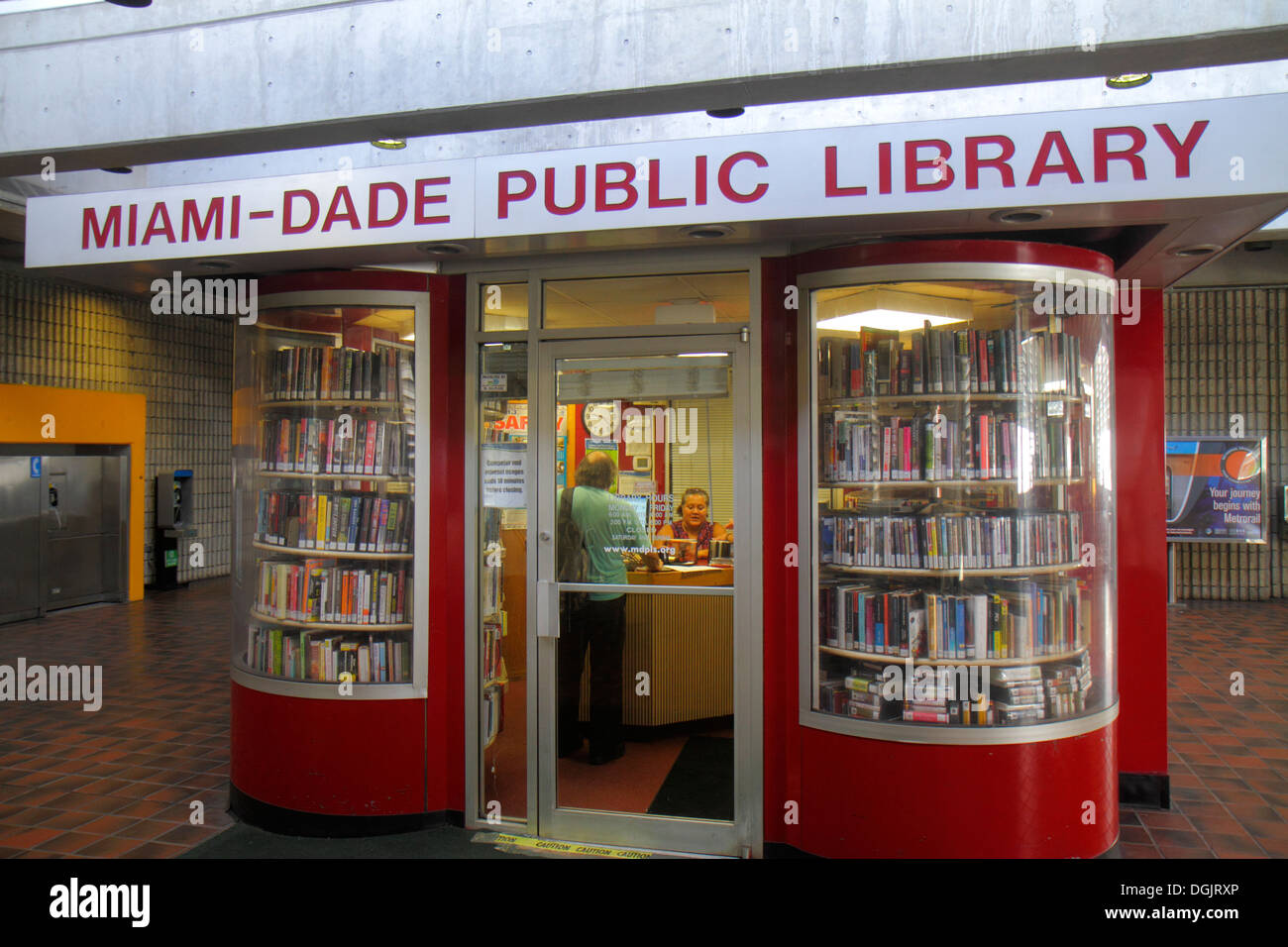 Miami Florida, Civic Center Miami-Dade Metrorail Station, Center, Miami-Dade Public Library, klein, Satellit, mit Blick auf FL130731203 Stockfoto