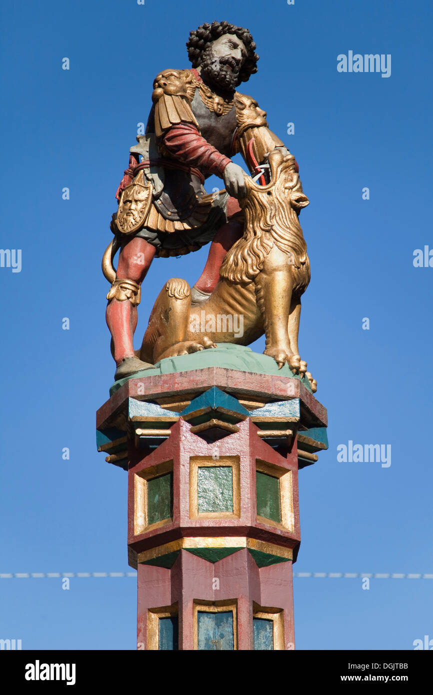 Statue von Samson-Brunnen in Bern, Schweiz. Stockfoto