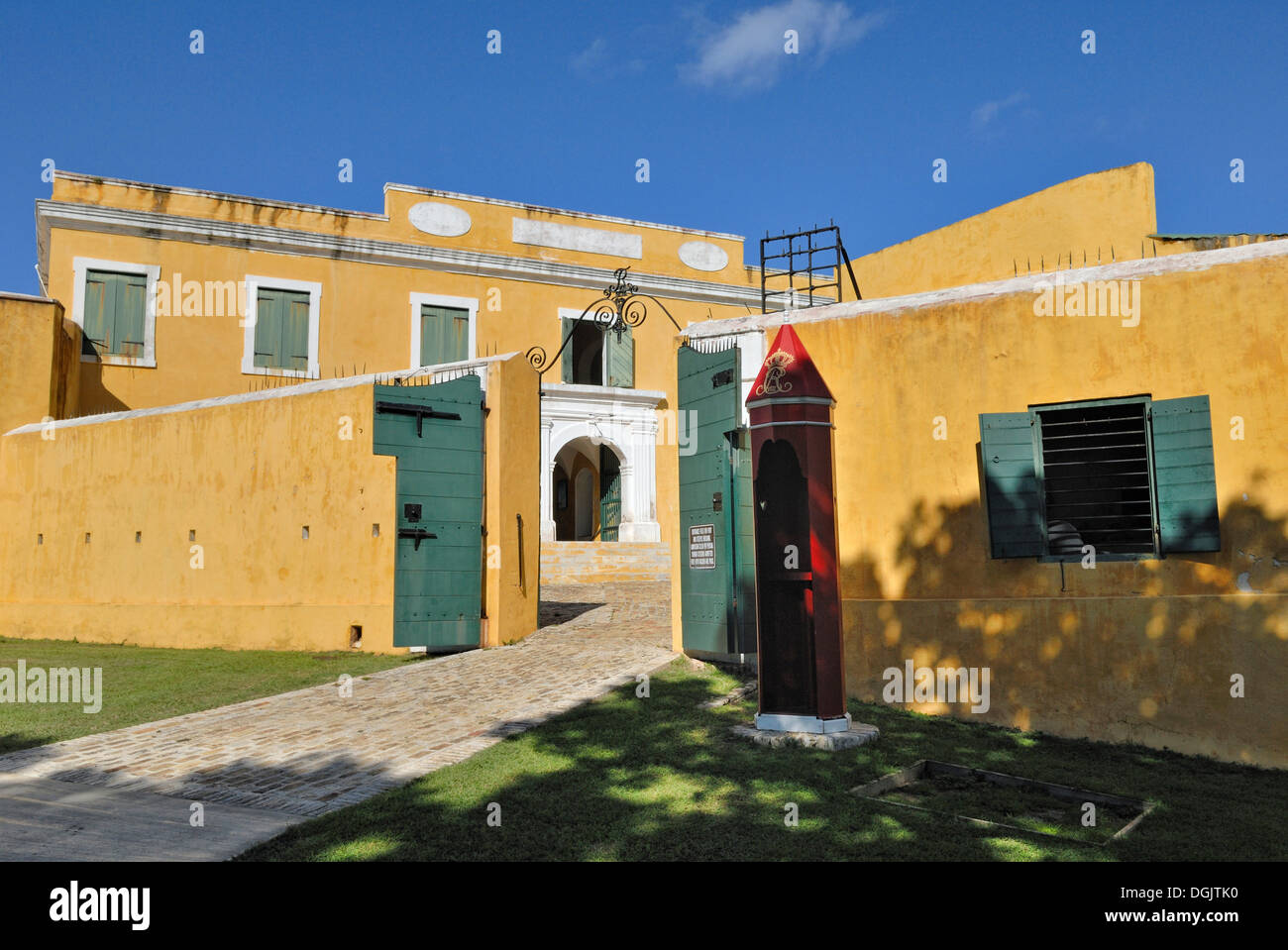 Eingang zur Insel Fort Christiansvaert, Christiansted, St. Croix, Amerikanische Jungferninseln, USA Stockfoto