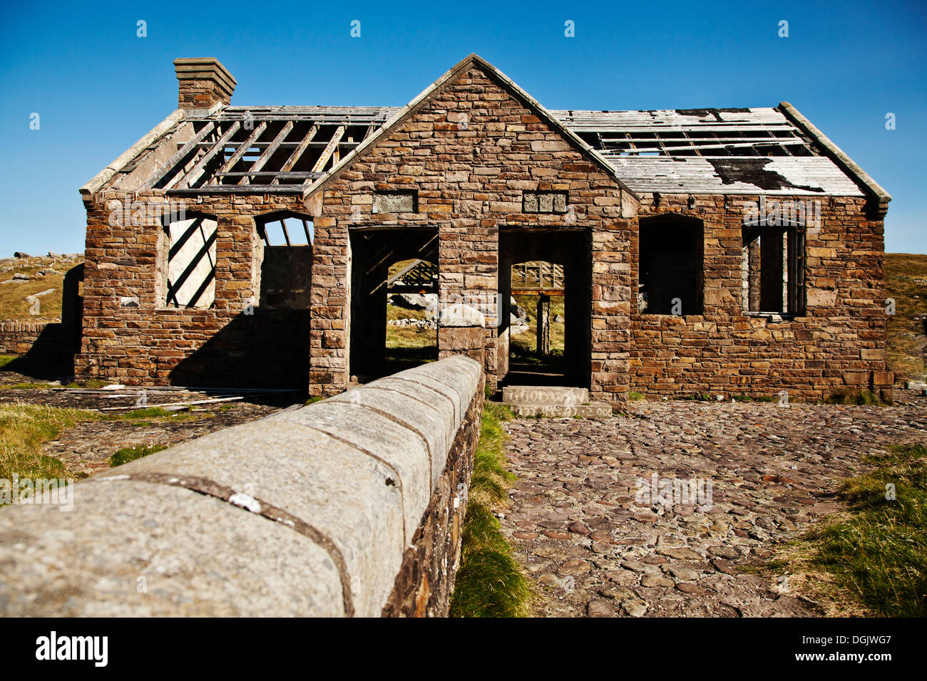 Die Ruine des Kirrary Schulhaus Sonderangebot-Film Ryans Tochter Dunquin Co. Kerry Stockfoto