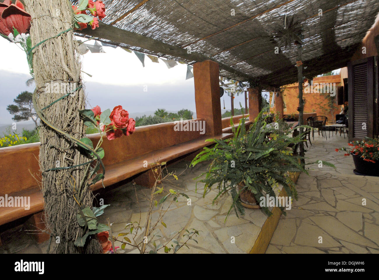 Buddha Haus, das Haus ein Fasten und schönen Ruhestand in den Bergen von San Juan, Ibiza, Spanien Stockfoto