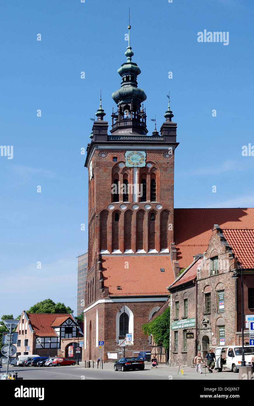St. Katharina Kirche von Danzig - Kosciol Katarzyny. Stockfoto