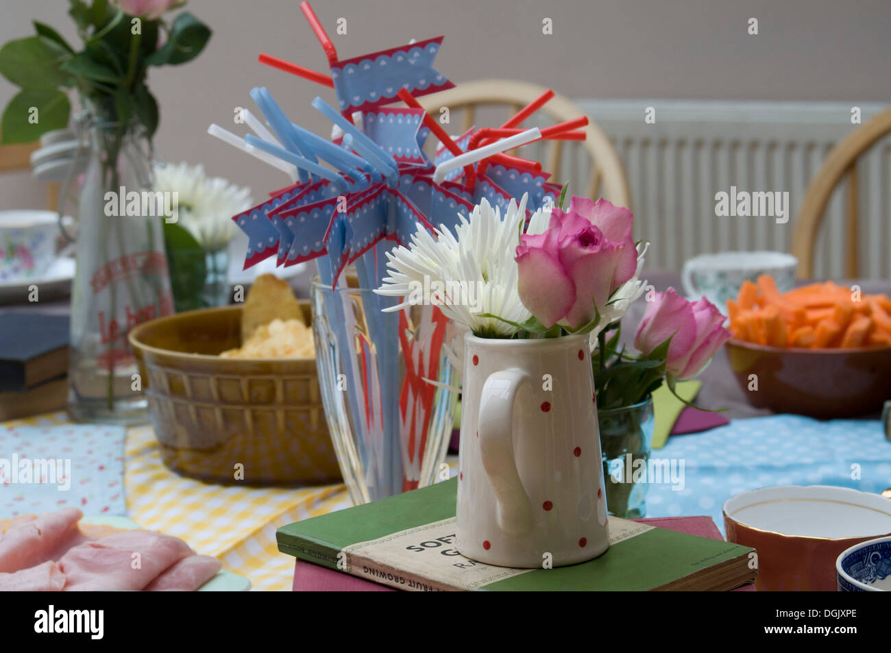 Malerischen englischen Stil Teeparty Stockfoto