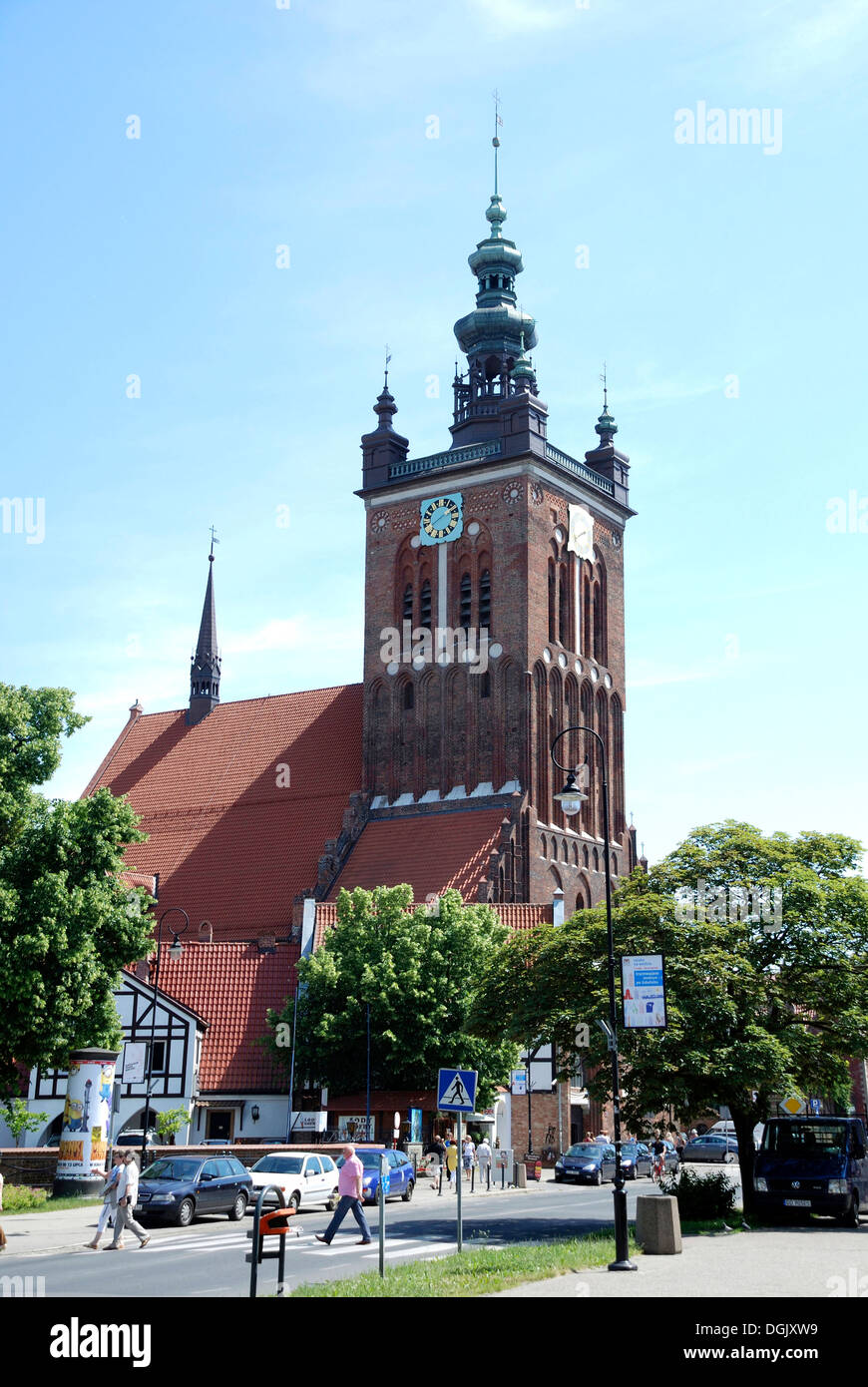 St. Katharina Kirche von Danzig - Kosciol Katarzyny. Stockfoto