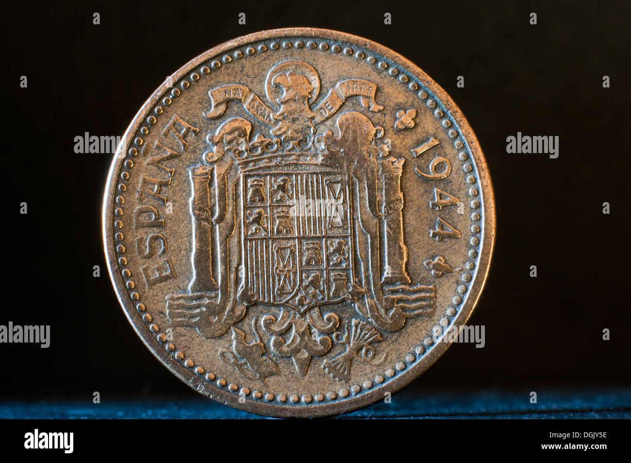 1944-Spanien-Münze Stockfoto