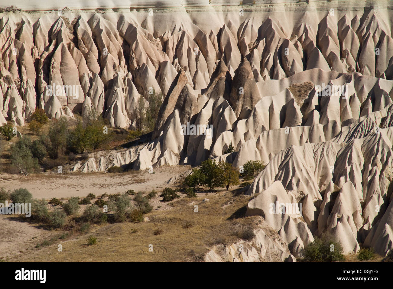 Seltsame Stein Landschaften in Kappadokien, Türkei Stockfoto