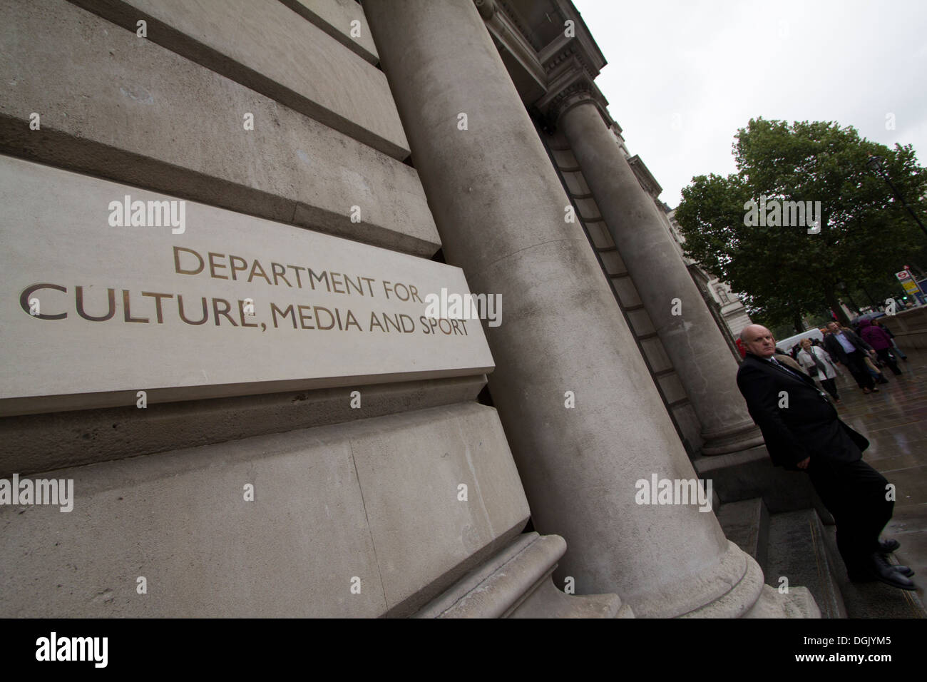 DCMS-Zentralbüros (Department for Culture, Media and Sport), London, Großbritannien – britische Regierungsabteilung, zuständig für Kulturpolitik, Medien, Sport und digitale Sektoren Stockfoto