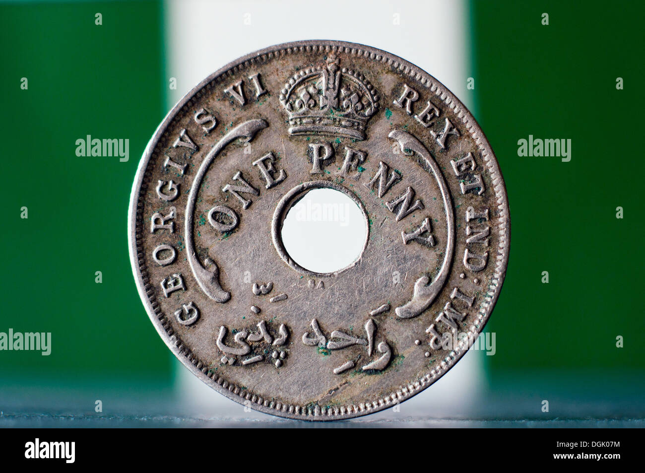 nigerianische einen Cent-Münze Stockfoto