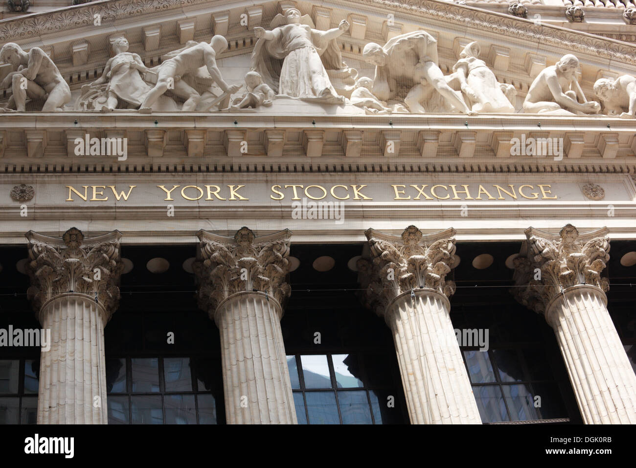 Der New Yorker Börse in New York, USA. Stockfoto