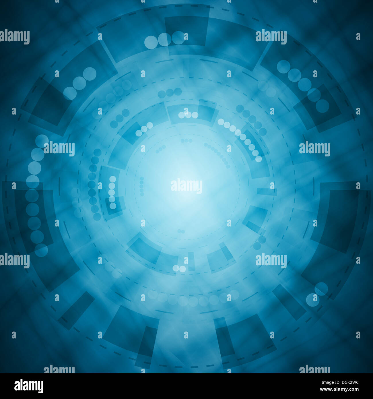 Blauer Hintergrund mit technischen Elementen. EPS-10 Stockfoto