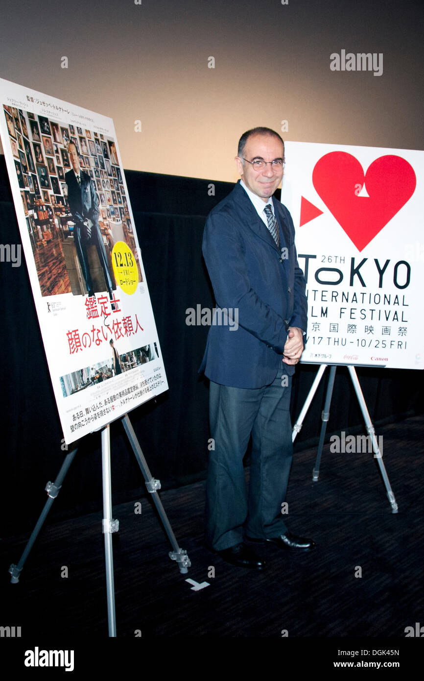 Tokio, Japan. 22. Oktober 2013. Der Regisseur Giuseppe Tornatore besucht die speziellen Vorführungen des Films "The Best Offer" am 26. Tokyo International Film Festival 2013 in Roppongi Hills Arena, Tokio, Japan, 22. Oktober 2013. Bildnachweis: Rodrigo Reyes Marin/AFLO/Alamy Live-Nachrichten Stockfoto
