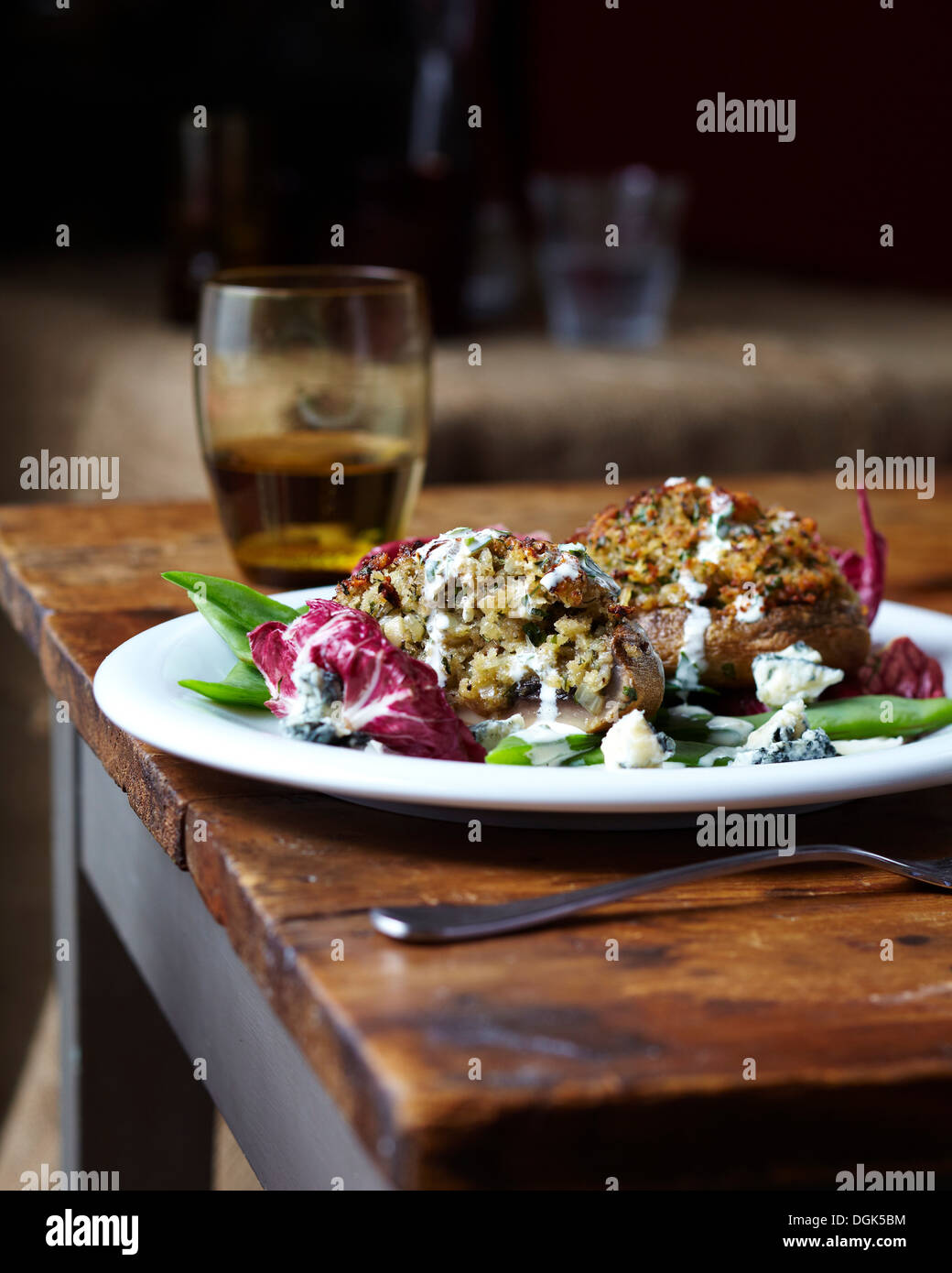 Gefüllte Champignons Stockfoto