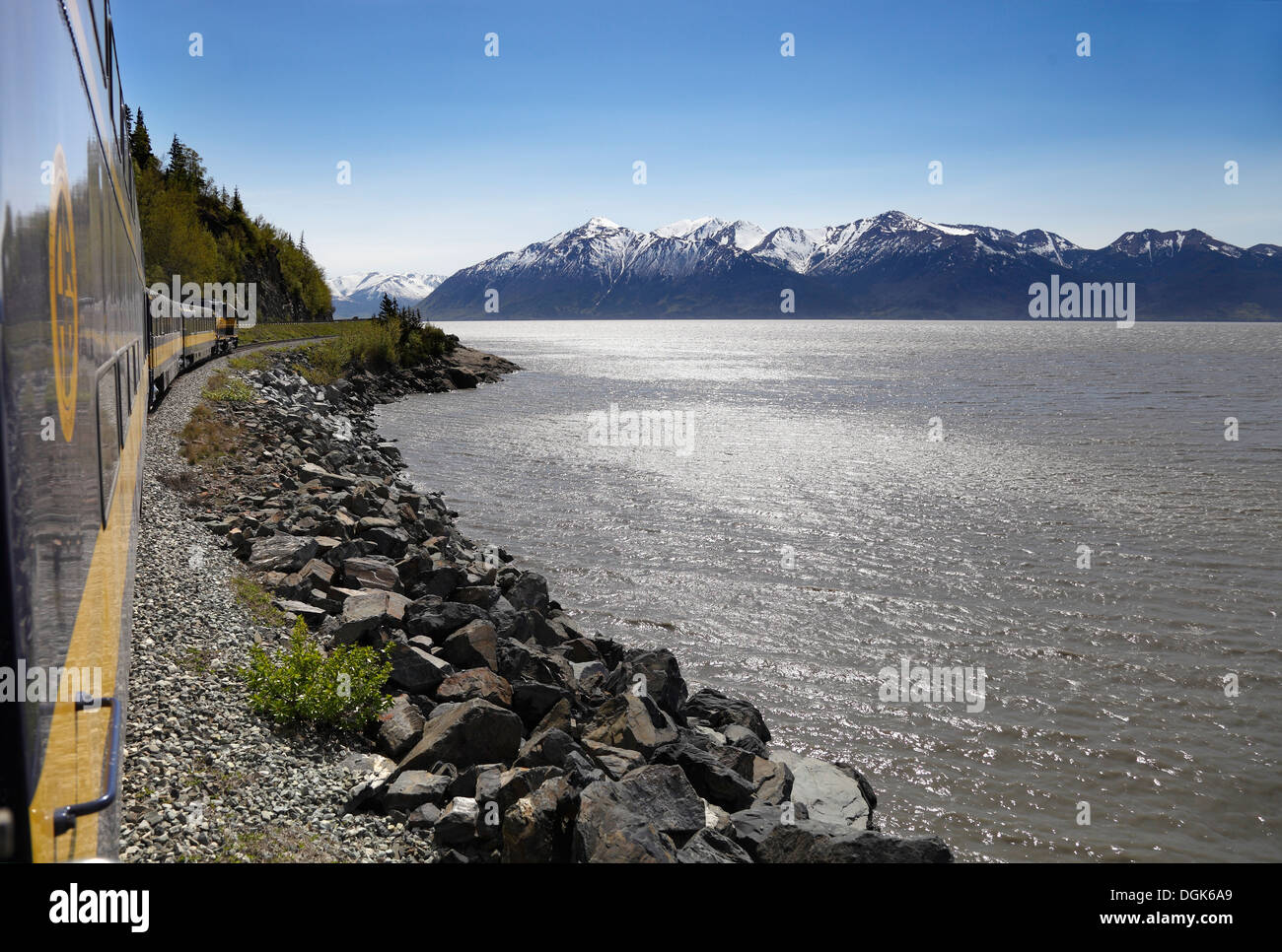 An Bord der Anchorage, Seward in Alaska auszudrücken. Stockfoto