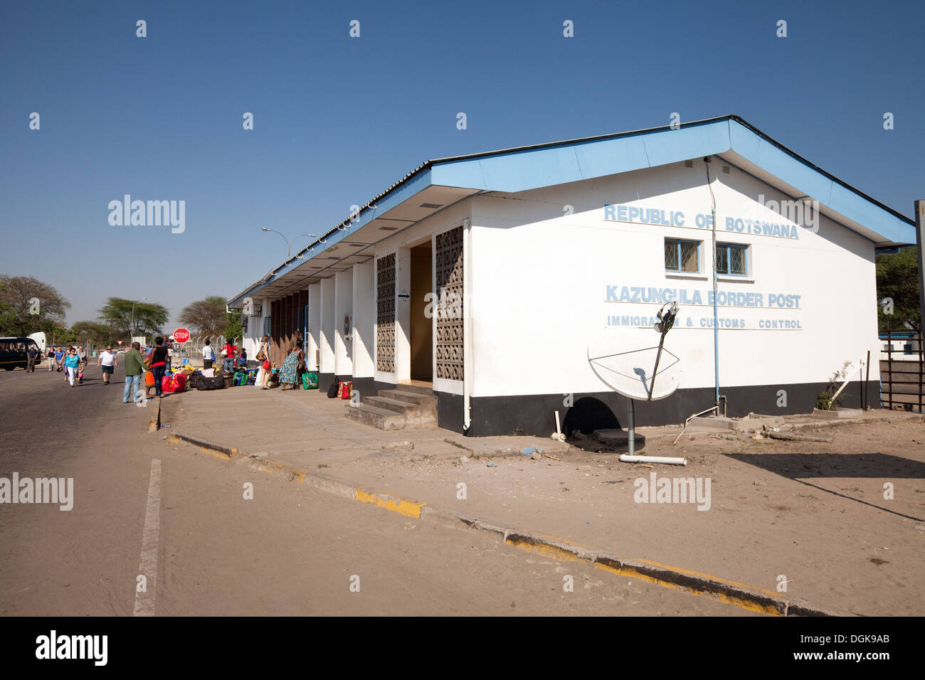 Die Kazungula Border post am Eingang nach Botswana aus Sambia, Afrika Stockfoto