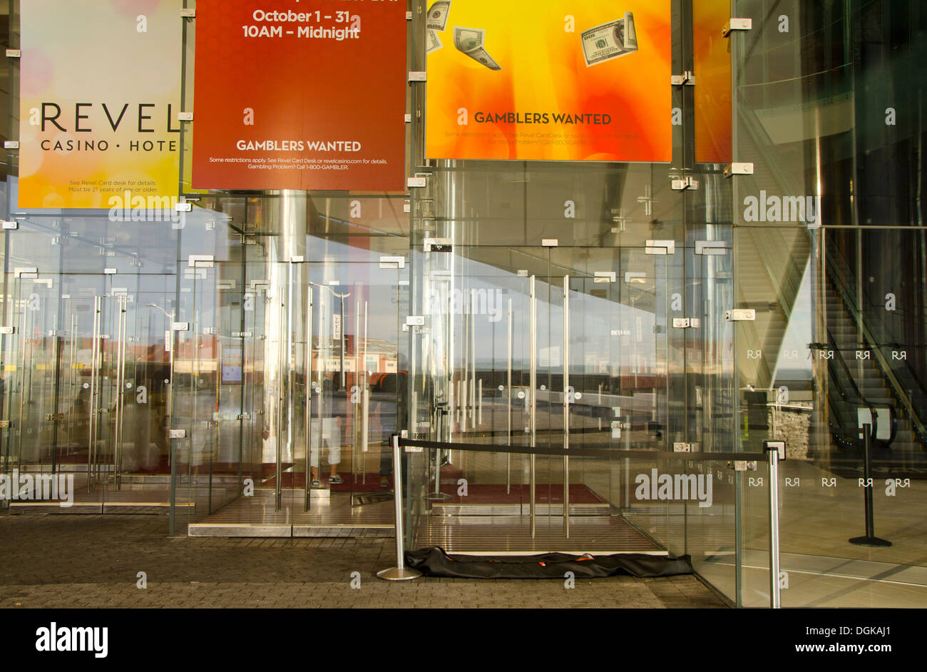 Eingang des schwelgen Boardwalk Casino in Atlantic CIty, New Jersey, Vereinigte Staaten Stockfoto