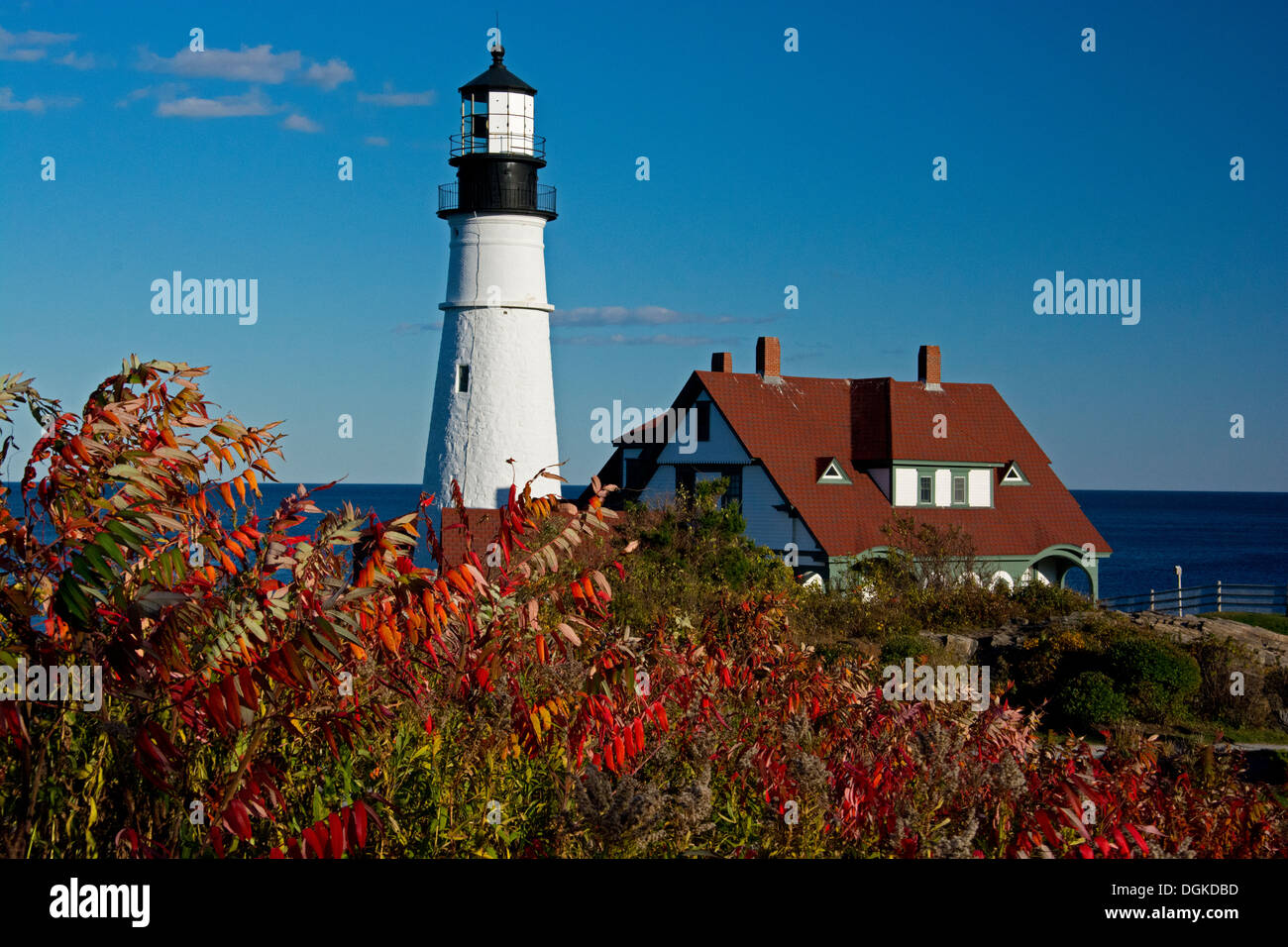 Portland Head Leuchtturm. Stockfoto