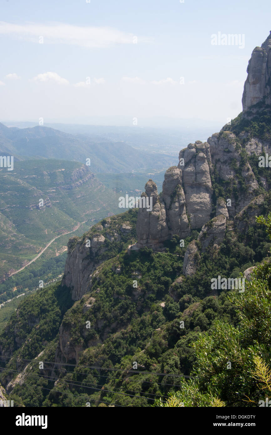 Montserrat-Gebirges, Katalonien, Spanien. Stockfoto