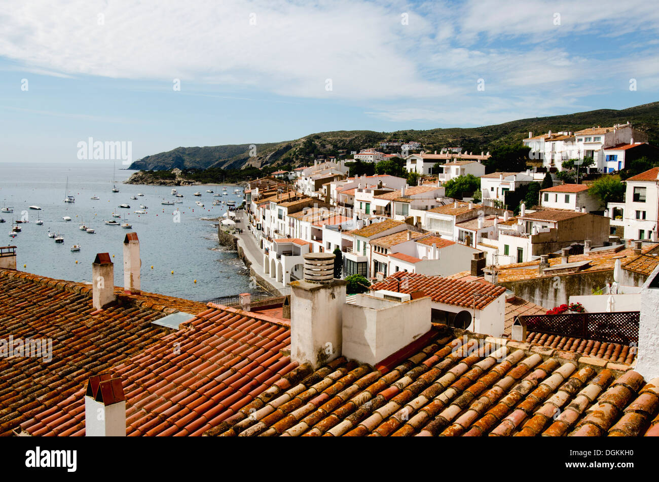 Spanien, Katalonien, Provinz Girona, Costa Brava, Blick auf Cadaques Stockfoto