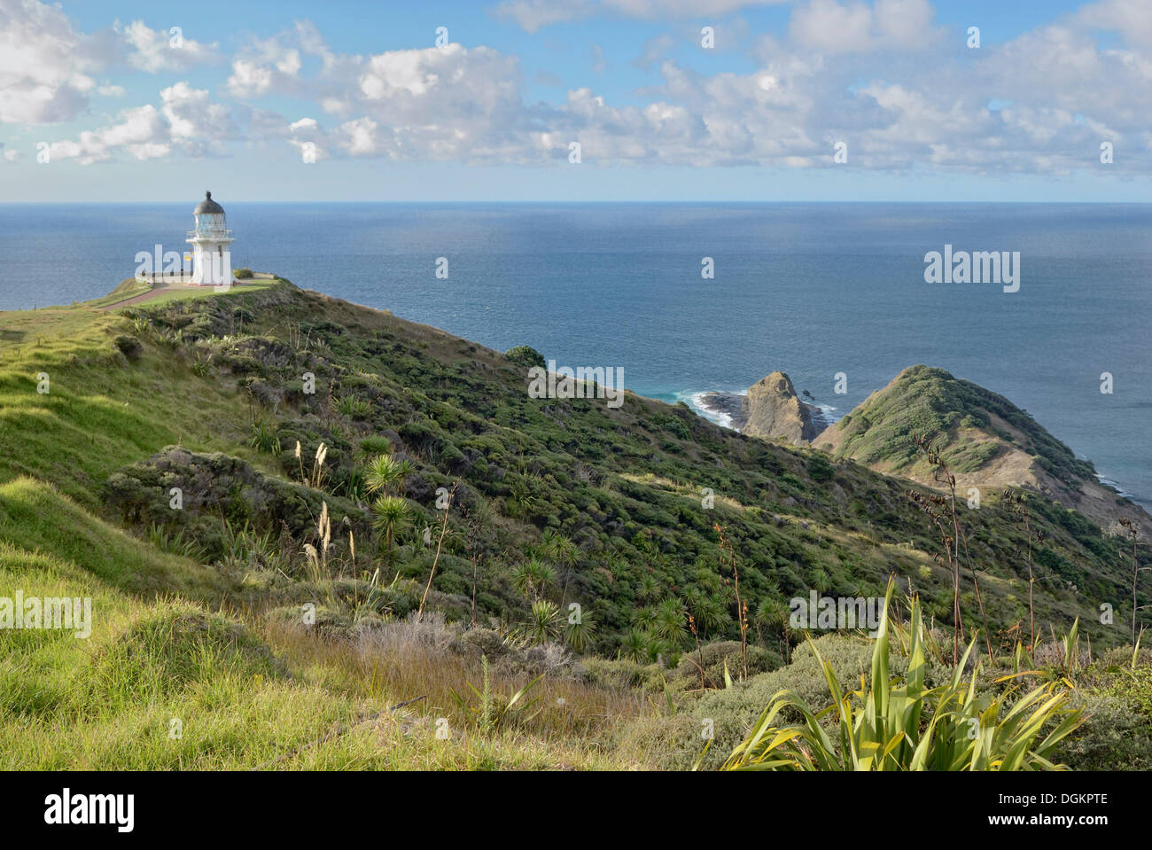 Cape Reinga mit Leuchtturm, Nordinsel, Neuseeland Stockfoto