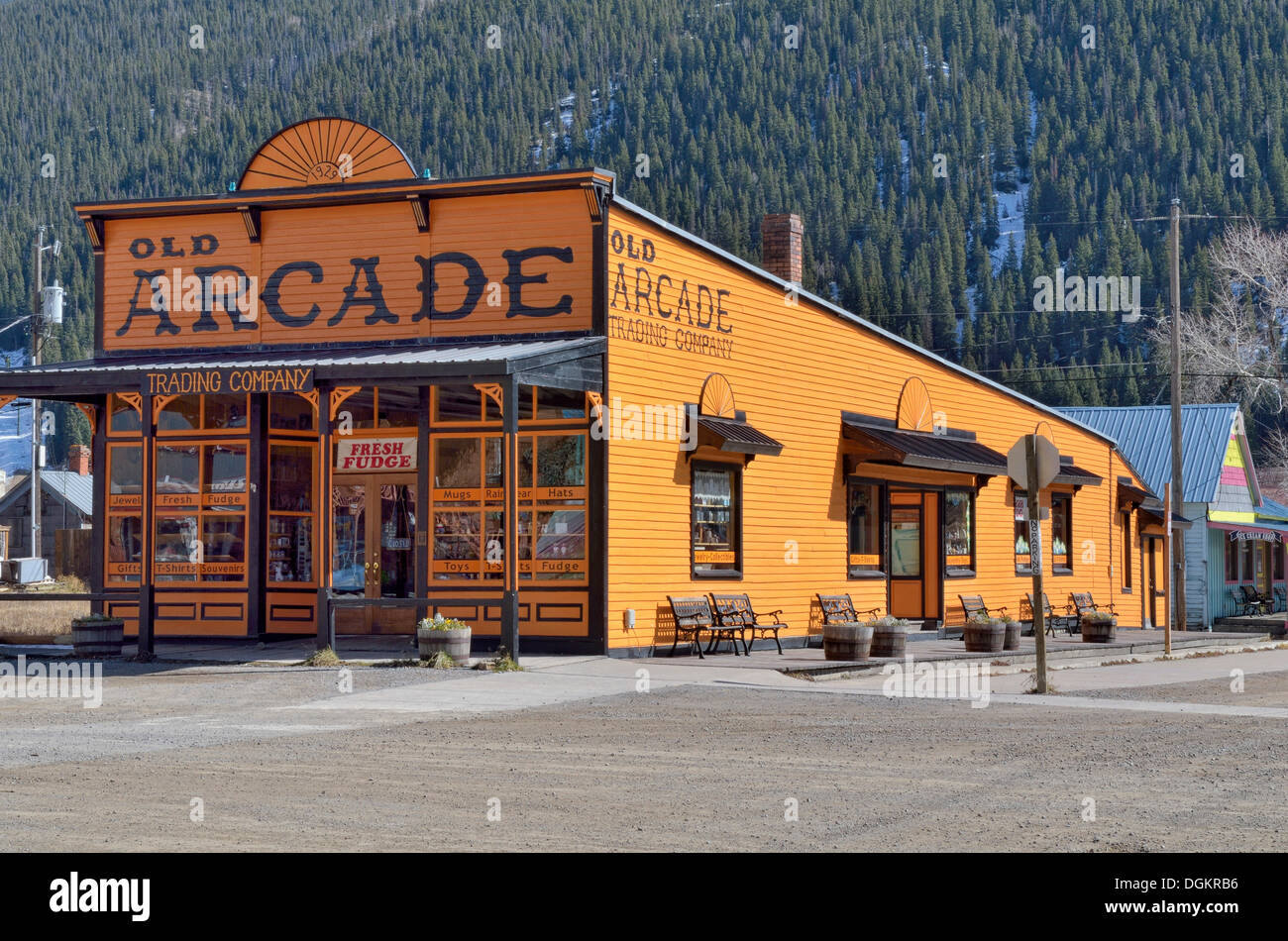 Historisches Gebäude, Shop, Silber-Bergbau Stadt Silverton, Colorado, USA Stockfoto