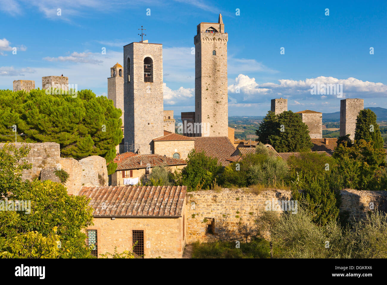 Türme in San Gimignano. Stockfoto