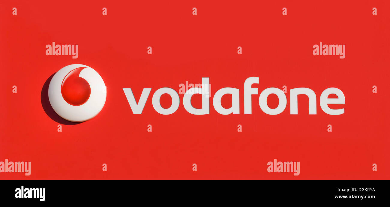 Logo, Vodafone Group Stockfoto