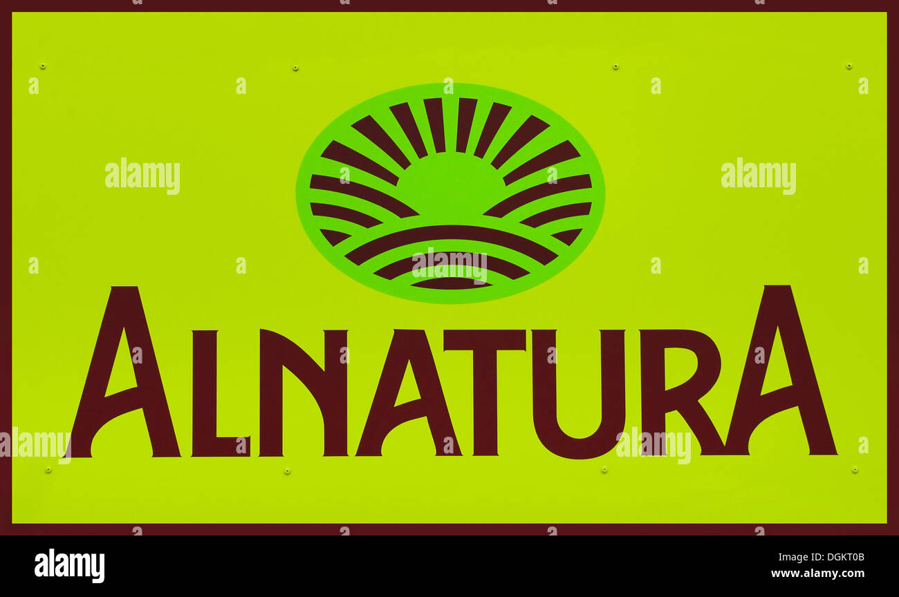 Alnatura-Logo, Bioladen, Lebensmittel, Naturtextilien Stockfoto