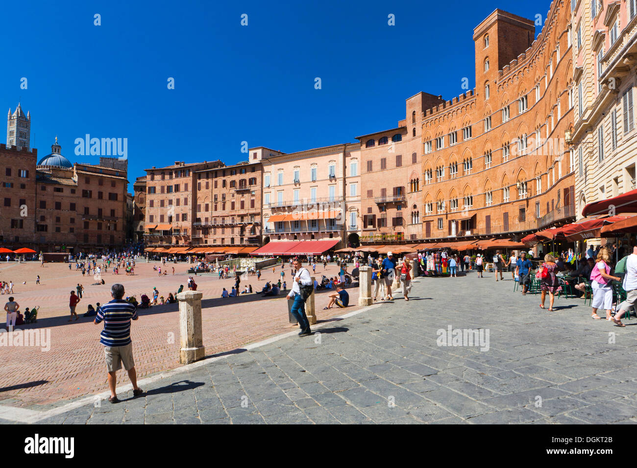 Piazza del Campo in Siena. Stockfoto