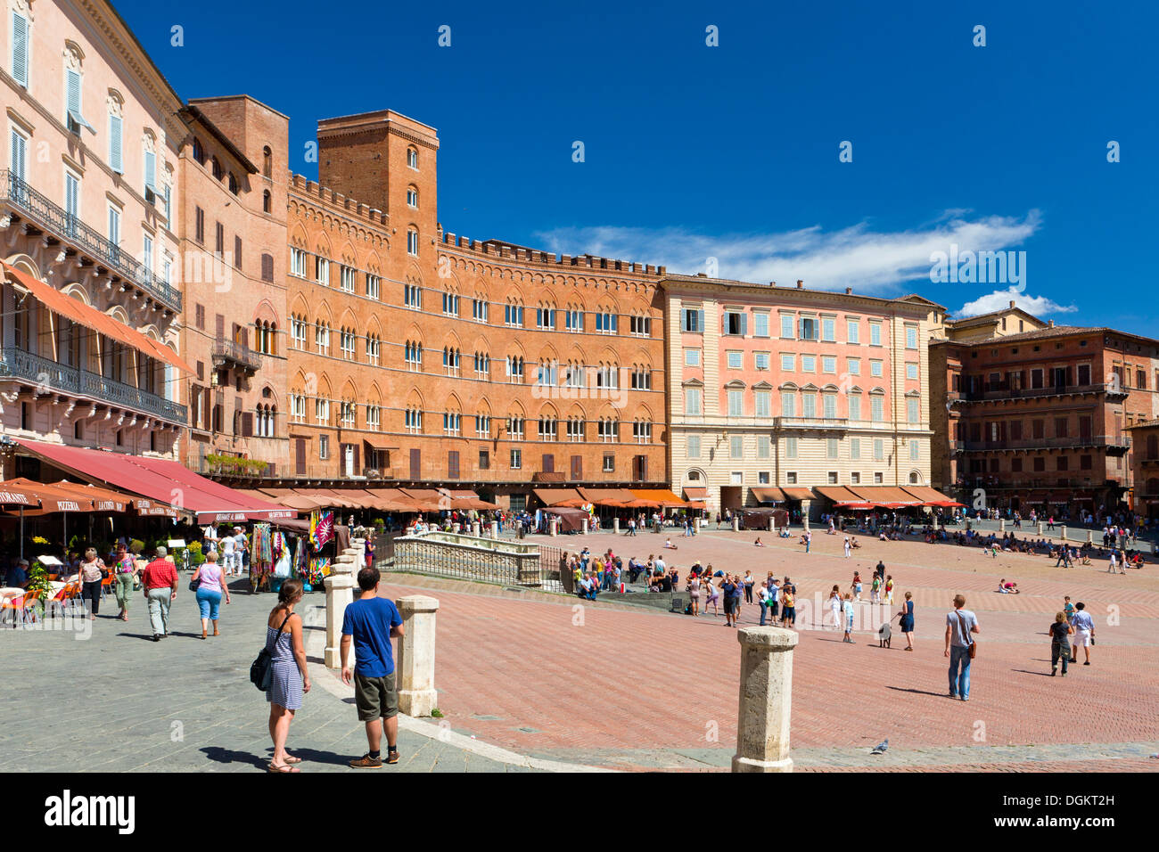 Piazza del Campo in Siena. Stockfoto