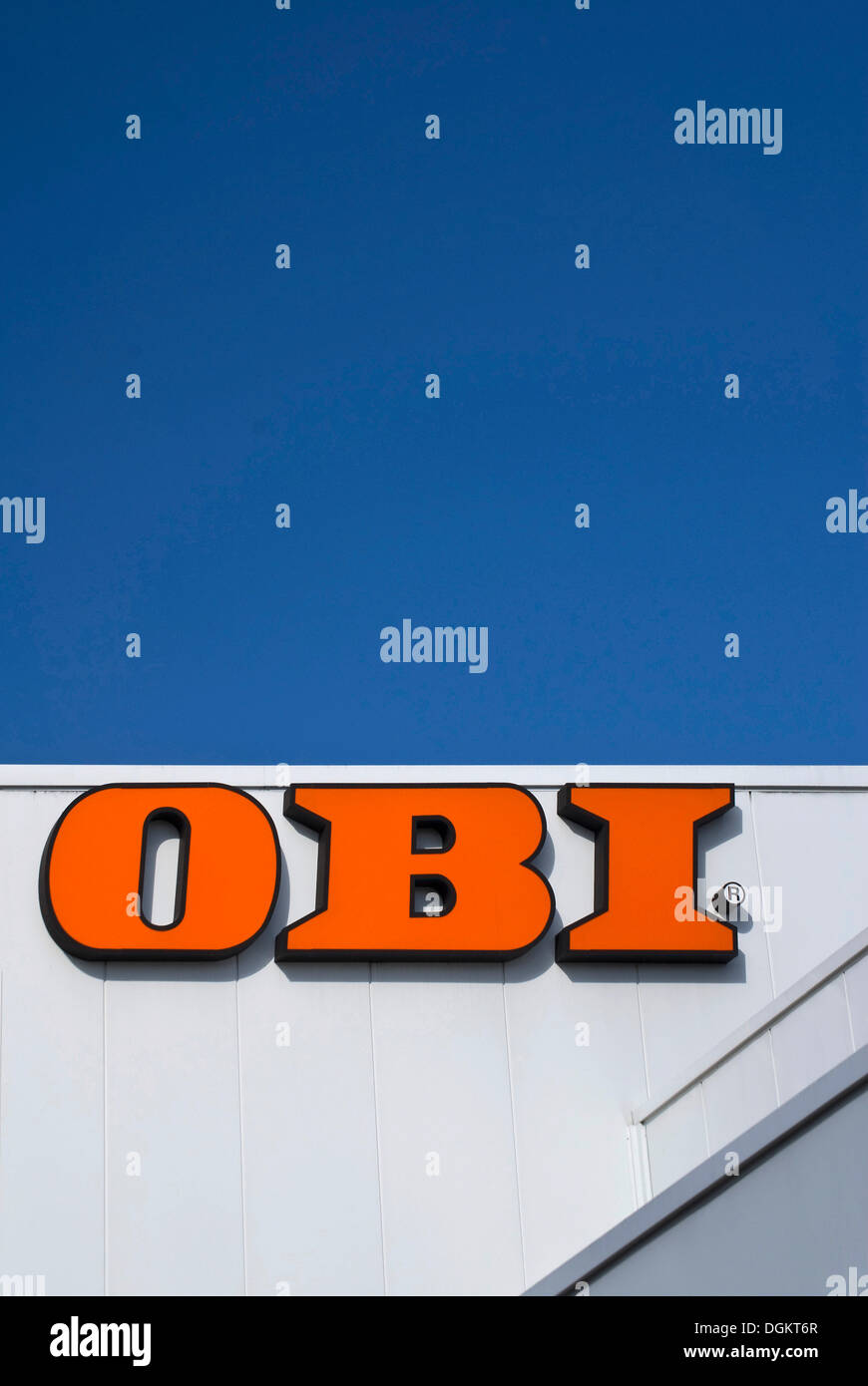 OBI-Logo, Bau-Und Heimwerkermaerkte GmbH & Co. Franchise Center KG, bauen, DIY und Baumarkt Stockfoto