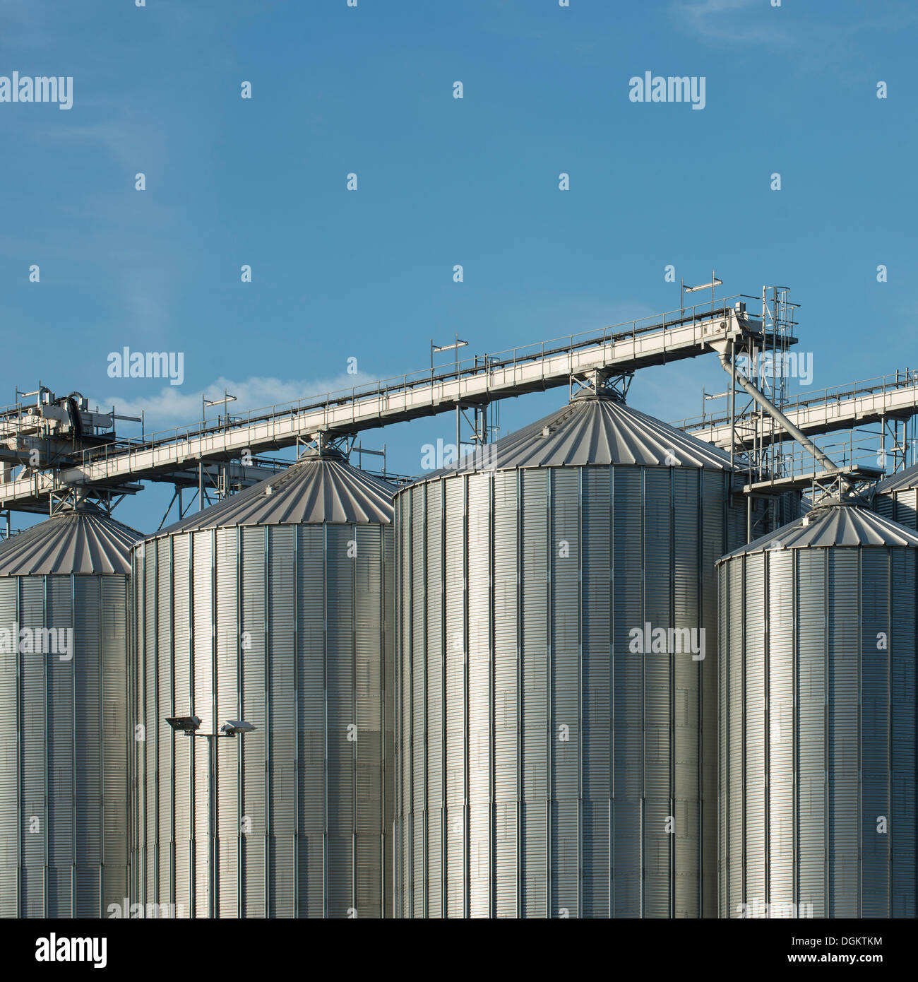 Silos, Blocklager, industrielle Anlagen, Koblenz, Rheinland-Pfalz, PublicGround Stockfoto