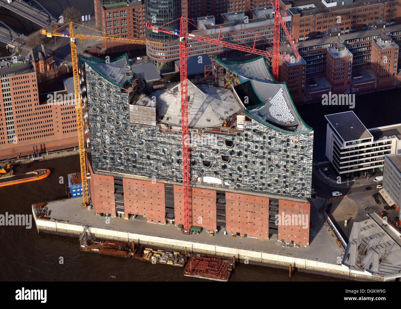 Luftaufnahme, Elbphilharmonie, Hamburg, Hamburg, Deutschland Stockfoto