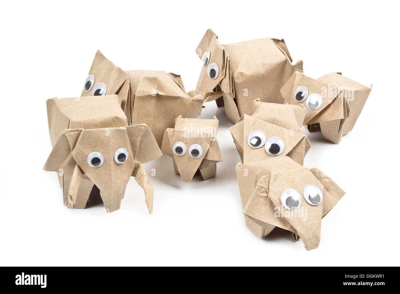 Origami-Recycling-Papier Stockfoto