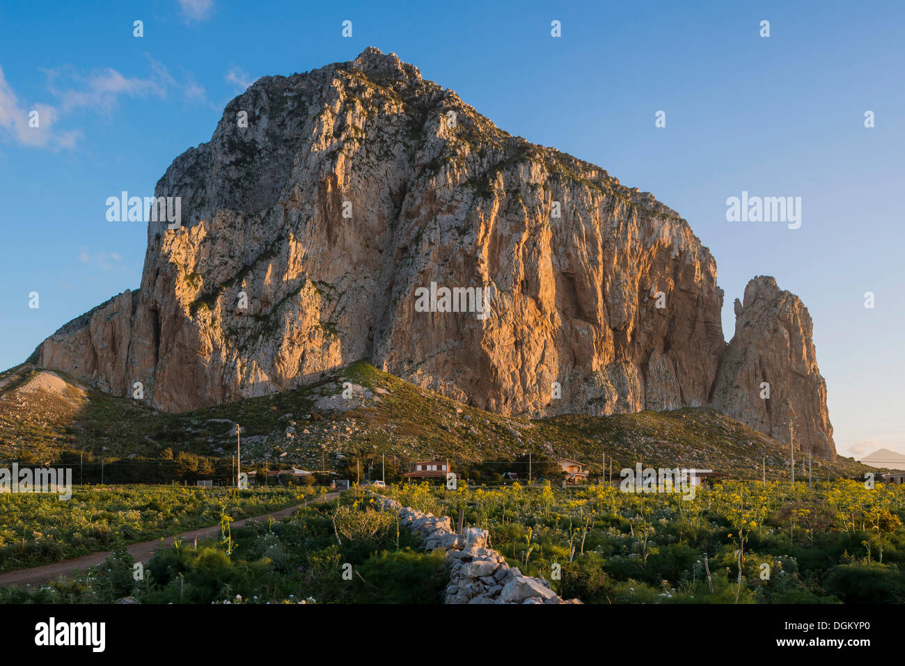 Monte Monaco, Klettern Fels, im Abendlicht, San Vito lo Capo, Nordwest