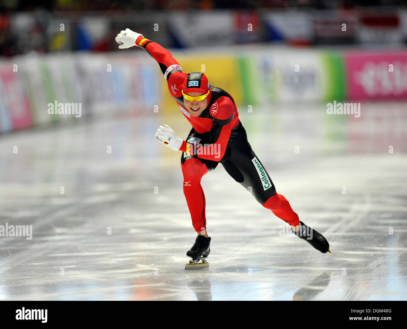 Nico Ihle, Deutschland, Essent ISU World Speedskating Weltmeisterschaften 2011, Inzell Eislauf Stadion, Oberbayern Stockfoto