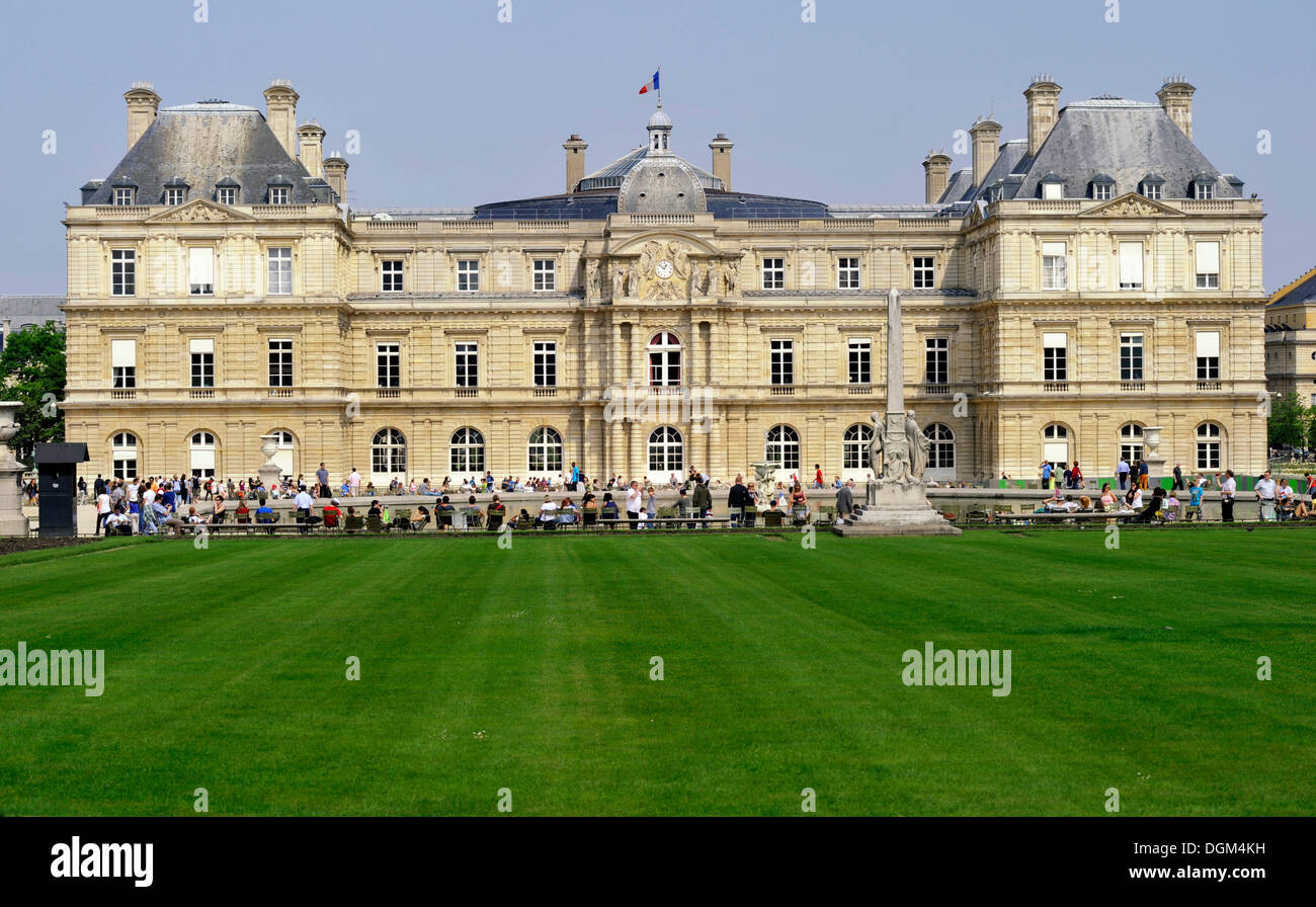 Palais du Luxembourg, Luxembourg Garten, Paris, Frankreich, Europa Stockfoto
